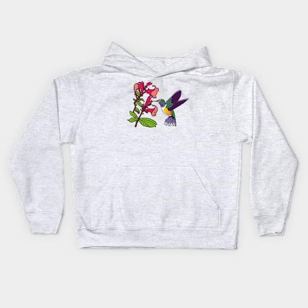 humming bird Kids Hoodie by insigniawear